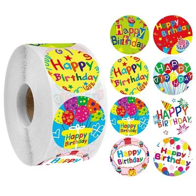 500 Stück Kinder Cartoon Happy Birthday Aufkleber Kleber Aufkleber für Party Dekoration