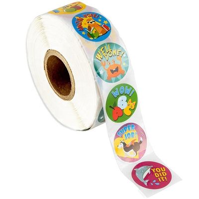 1 Zoll 25mm Runde Aufkleber 500 Stück niedliche Tiere Etiketten für Schulpreise und Lehrer
