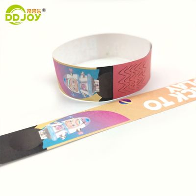 Benutzerdefiniertes Logo Wasserdichtes Tyvek Band Seriennummer Armband für Eventmanagement