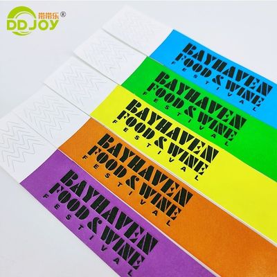 250*25mm/250*19mm Tränenbeständig Wasserdicht DuPont Tyvek Papier Armband für Veranstaltungen