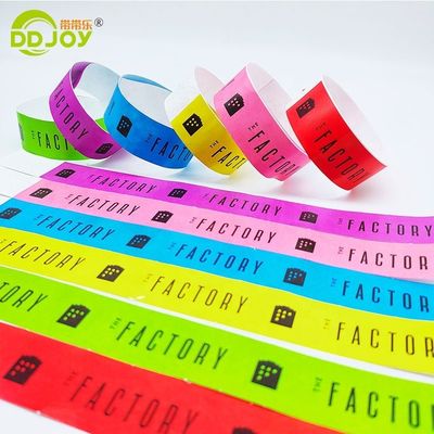 250*25mm/250*19mm Tränenbeständig Wasserdicht DuPont Tyvek Papier Armband für Veranstaltungen