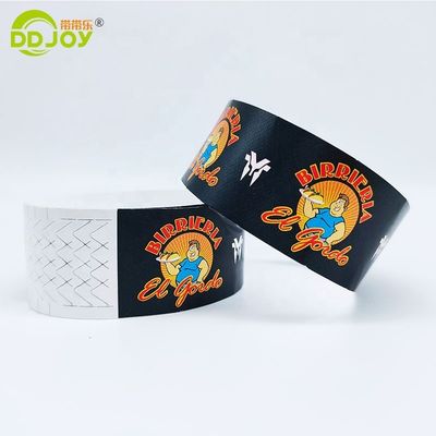 250*25mm/250*19mm Tränenbeständig Wasserdicht DuPont Tyvek Papier Armband für Veranstaltungen