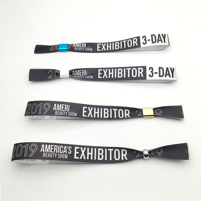 Custom Logo Stoff Festival Armband für Veranstaltungen Wasserdicht und sicheres Schloss