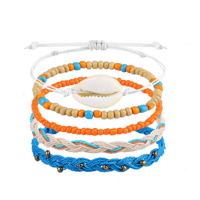 Farbenfrohe 16 8CM Wachsgarn geflochtenes Reisperlen Armband für Frauen Handgefertigtes Design