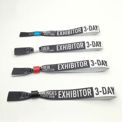 Custom Logo Stoff Festival Armband für Veranstaltungen Wasserdicht und sicheres Schloss