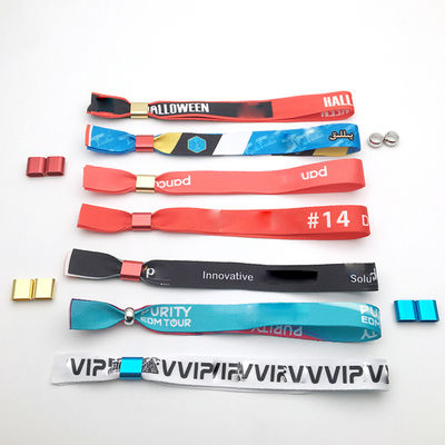 Custom Logo Stoff Festival Armband für Veranstaltungen Wasserdicht und sicheres Schloss