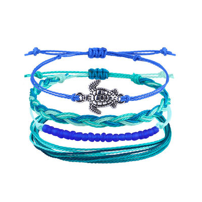 Farbenfrohe 16 8CM Wachsgarn geflochtenes Reisperlen Armband für Frauen Handgefertigtes Design
