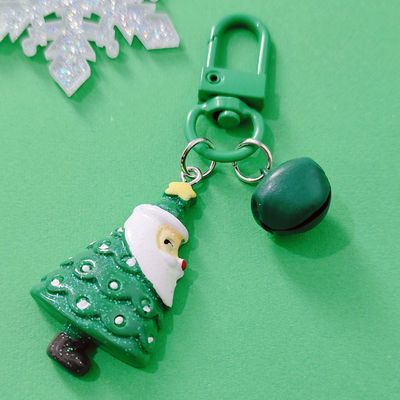 Zeichentrickfilm Weihnachtsmann Weihnachtsbaum Glocke Schlüsselbund Rucksack Handy Anhänger Ornament