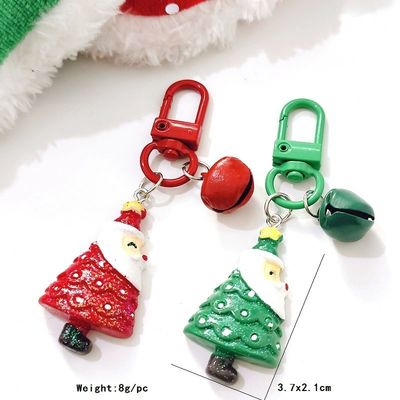 Zeichentrickfilm Weihnachtsmann Weihnachtsbaum Glocke Schlüsselbund Rucksack Handy Anhänger Ornament