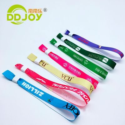 Wasserdicht verstellbares Festival-Armband mit individuellem Logo-Druck und recyceltem Stoff