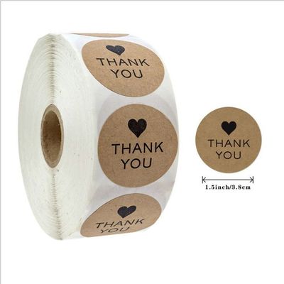 Cartoon Sticker mit Herzen 1,5&quot; 500 Etiketten pro Rolle