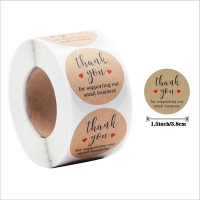 Cartoon Sticker mit Herzen 1,5&quot; 500 Etiketten pro Rolle