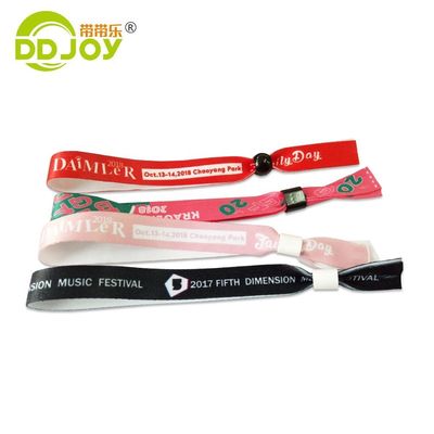 2024 Festival Veranstaltungen Custom Gewebtes Armband für unbegrenzte Nutzungsszenarien und Custom Logo