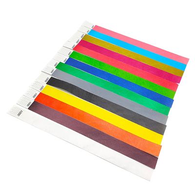 Ziel Endverbraucher Blauer Anbieter/Zulassungs Armbänder 3/4 Zoll Tyvek mit Seriennummern