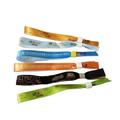 Individuelle Designs Gewebter Satin Stoff Armband Armband für Sport Musik Festival