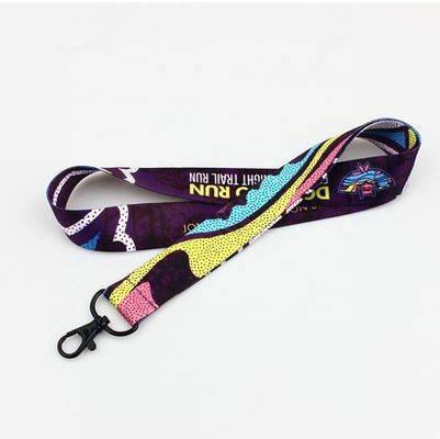 Druckmethode Custom Design Rundes Nylon Lanyard mit Logo Büro Schlüsselschnur Abzeichenhalter