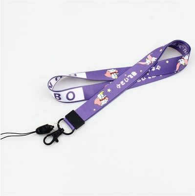 Druckmethode Custom Design Rundes Nylon Lanyard mit Logo Büro Schlüsselschnur Abzeichenhalter