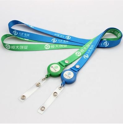 Druckmethode Custom Design Rundes Nylon Lanyard mit Logo Büro Schlüsselschnur Abzeichenhalter