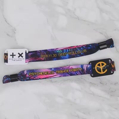 Einseitige oder doppelseitige RFID-Armbänder aus Satin für Veranstaltungs- und Festivalpartys