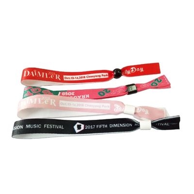 Konzerte Veranstaltungen Grüner Polyester Gewebe Personalisierte angepasste Armbänder Armbänder