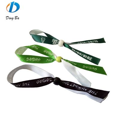 Konzerte Veranstaltungen Grüner Polyester Gewebe Personalisierte angepasste Armbänder Armbänder