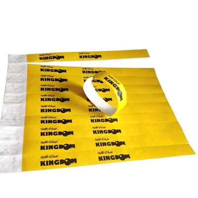 Druck auf Wunsch Zielendbenutzer Einstellbares Tyvek-Papier-Armband mit Seriennummer