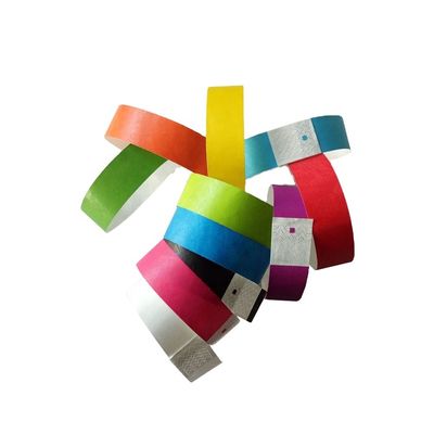 DDJOY 3/4 Zoll Plain Solid Neon Farbe Dupont Tyvek Armbänder für Club und Bar Gelb