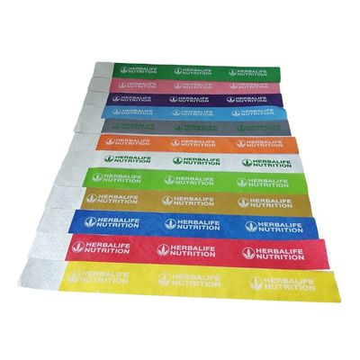 1 Zoll rote Tyvek-Papier-Armbänder für Veranstaltungen